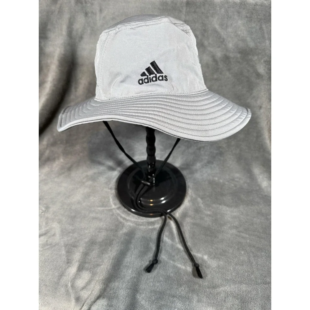 Adidas Hat Boonie One Size Gray AEROREADY Wide Brim Sun Hiking Mens Outdoor